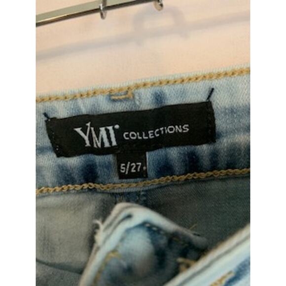 YMI Collections 5/27 Women's Bleached Denim Jean Skirt - Picture 4 of 4